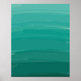 Green Sweep Ombre Poster