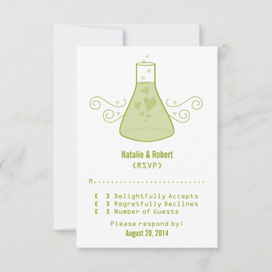 Green Sweet Chemistry Response Kaart (Voorkant)