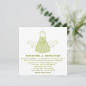 Green Sweet Chemistry Wedding Invite Kaart (Staand voorkant)