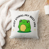 Green Sweet Cute Simple Frog Character Pillow Kussen (Deken)