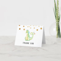 * Green Sweet Dragon Baby shower Cute Bedankt