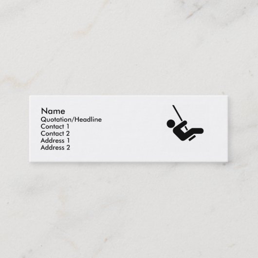 Green Swinger Calling Card Mini Visitekaartje (Voorkant)