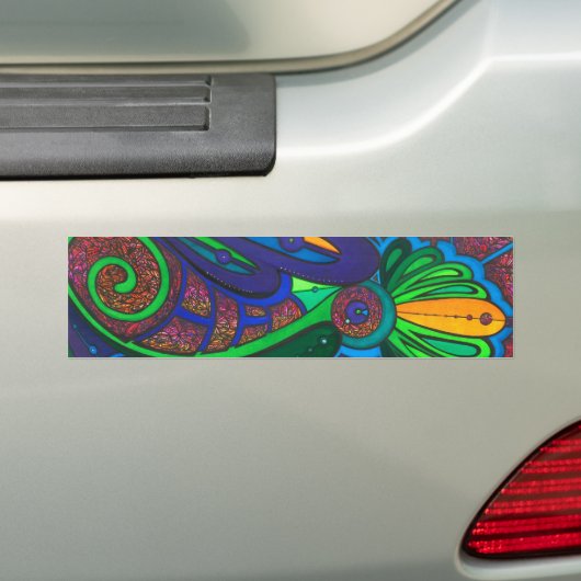 Green Swirl Bumpersticker (Op auto)