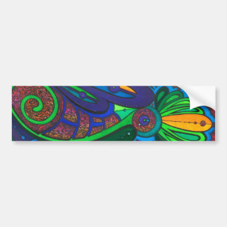 Green Swirl Bumpersticker