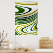 Green Swirl Canvas Print (Keuken)