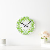Green Swirl Clock Ronde Klok (Huis)