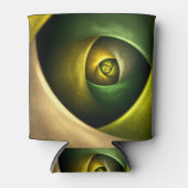 Green Swirl Floral Modern Abstract Kunstpatroon #2 Blikjeskoeler (Voorkant)