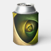 Green Swirl Floral Modern Abstract Kunstpatroon #2 Blikjeskoeler (Blikje Achterkant)