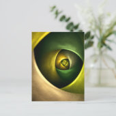 Green Swirl Floral Modern Abstract Kunstpatroon #2 Briefkaart (Staand voorkant)