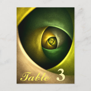 Green Swirl Floral Modern Abstract Kunstpatroon #2 Briefkaart