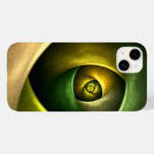 Green Swirl Floral Modern Abstract Kunstpatroon #2 Case-Mate iPhone Case (Achterkant (horizontaal))