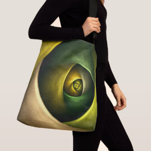 Green Swirl Floral Modern Abstract Kunstpatroon #2 Crossbody Tas