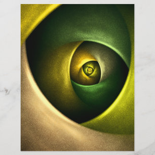 Green Swirl Floral Modern Abstract Kunstpatroon #2 Flyer