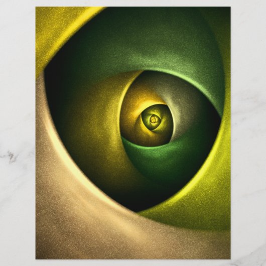 Green Swirl Floral Modern Abstract Kunstpatroon #2 Flyer (Voorkant)