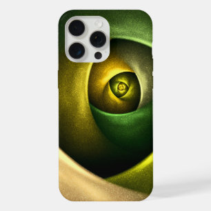 Green Swirl Floral Modern Abstract Kunstpatroon #2 iPhone 15 Pro Max Case