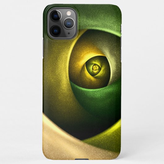 Green Swirl Floral Modern Abstract Kunstpatroon #2 iPhone Hoesje (Achterkant)
