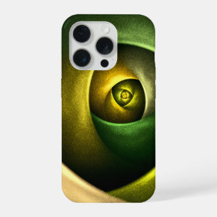 Green Swirl Floral Modern Abstract Kunstpatroon #2 iPhone 15 Pro Case