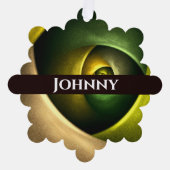 Green Swirl Floral Modern Abstract Kunstpatroon #2 Ornament Kaart (Voorkant)