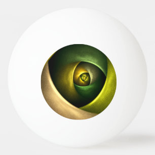 Green Swirl Floral Modern Abstract Kunstpatroon #2 Pingpongbal