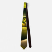 Green Swirl Floral Modern Abstract Kunstpatroon #2 Stropdas (Voorkant)