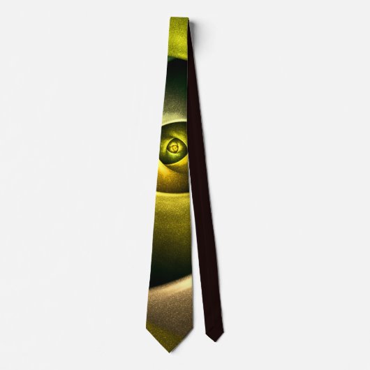 Green Swirl Floral Modern Abstract Kunstpatroon #2 Stropdas (Voorkant)