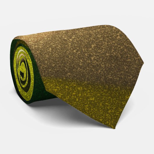 Green Swirl Floral Modern Abstract Kunstpatroon #2 Stropdas (Opgerold)