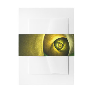 Green Swirl Floral Modern Abstract Kunstpatroon #2 Uitnodigingen Wikkel