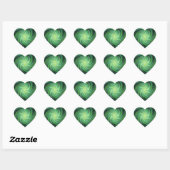 Green Swirl Hart Sticker (Vel)