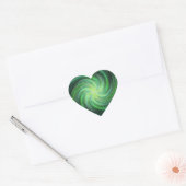 Green Swirl Hart Sticker (Envelop)