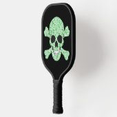 Green Swirl Ireland Skull and Crossbones Pickleball Paddle (Links)
