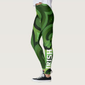 Green Swirl Irish St. Patrick's Day Shamrock Leggings (Links)
