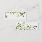 Green Swirl Mini Visitekaartje (Voorkant / Achterkant)