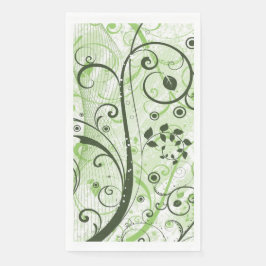 Green Swirl Paper gastendoek Servet