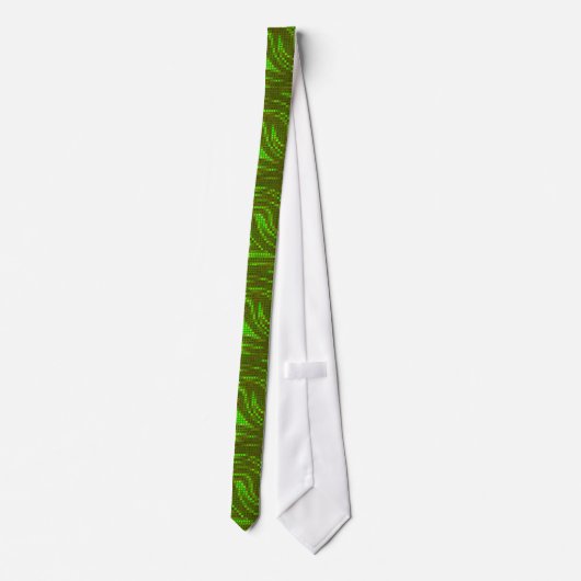Green Swirl Sequin Effect Neckware Stropdas (Achterkant)