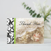 Green Swirl Weddenschap Hartelijk dank Bedankkaart (Staand voorkant)