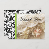 Green Swirl Weddenschap Hartelijk dank Bedankkaart (Voorkant / Achterkant)