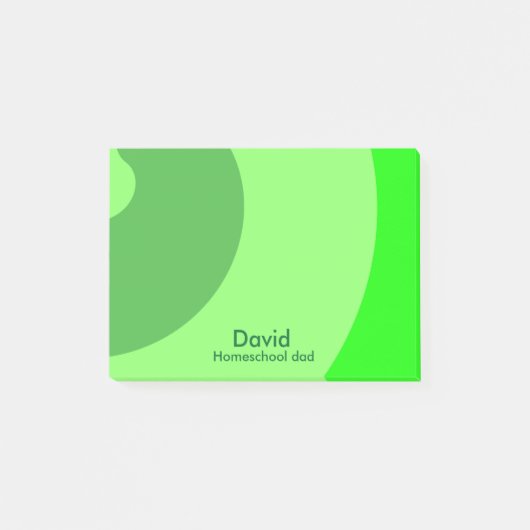 Green Swirls for Homeschool Dad Post-it® Notes (Voorkant)