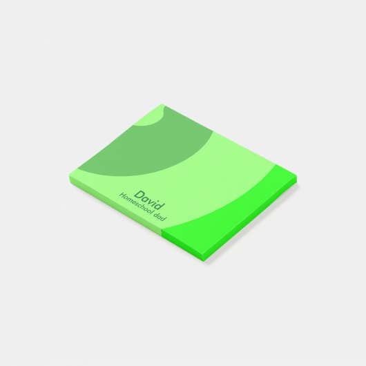 Green Swirls for Homeschool Dad Post-it® Notes (Schuin)