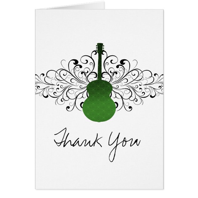 Green Swirls Guitar Bedankt (Voorkant)