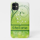Green Swirly Leaves Brokeh Case-Mate iPhone Case (Achterkant)