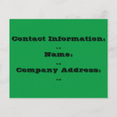 Green T-shirt Design Business Flyer (Achterkant)
