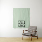 Green Table Runner Banner Business Logo Events Wandkleed (In situ)
