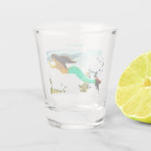 Green Tailed brunette mermaid Thunder_Cove Shot Glas (Achterkant)