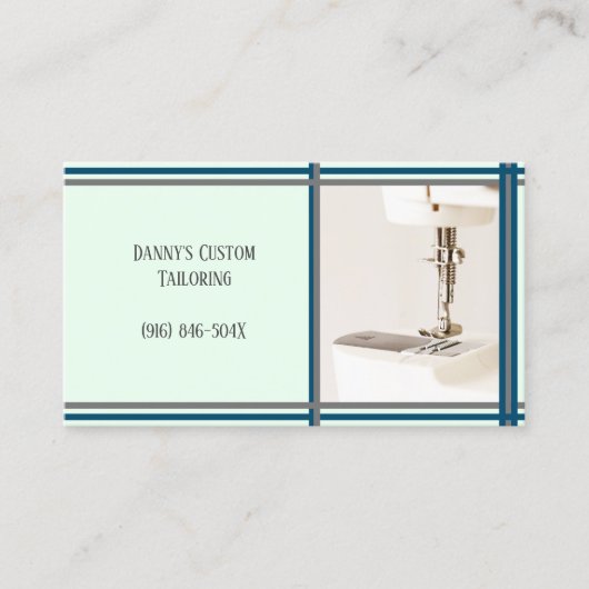 Green Tailor naaimachine Visitekaartje (Voorkant)