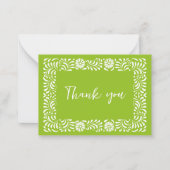Green Talavera dank u Notitiekaartje (Voorkant)