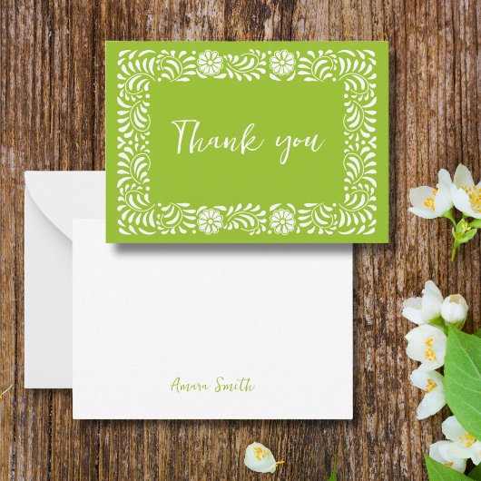 Green Talavera dank u Notitiekaartje