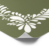 Green Talavera Tegel Fiesta Bruids Brunch Welkom Poster (Hoek)