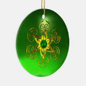 GREEN TALISMAN EMERALD KERAMISCH ORNAMENT (Rechts)