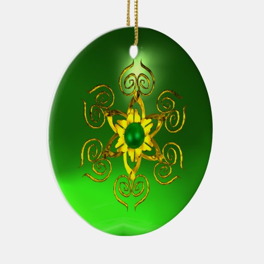 GREEN TALISMAN EMERALD KERAMISCH ORNAMENT (Rechts)