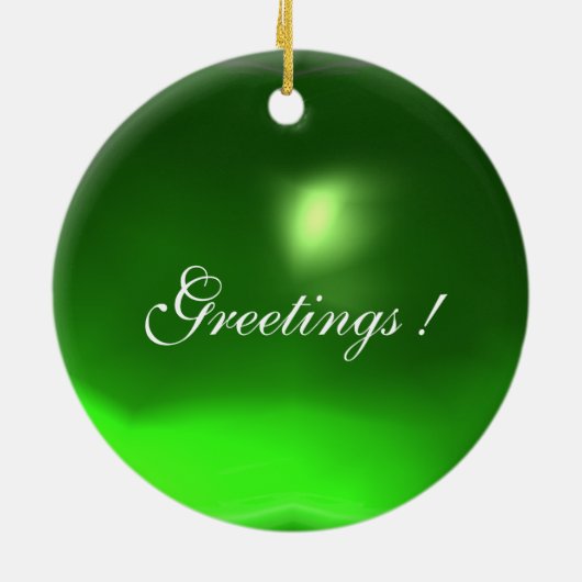 GREEN TALISMAN EMERALD KERAMISCH ORNAMENT (Achterkant)